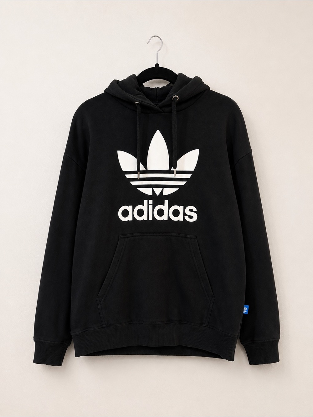 Adidas Originals Black Trefoil Hoodie — Size XS 🖤